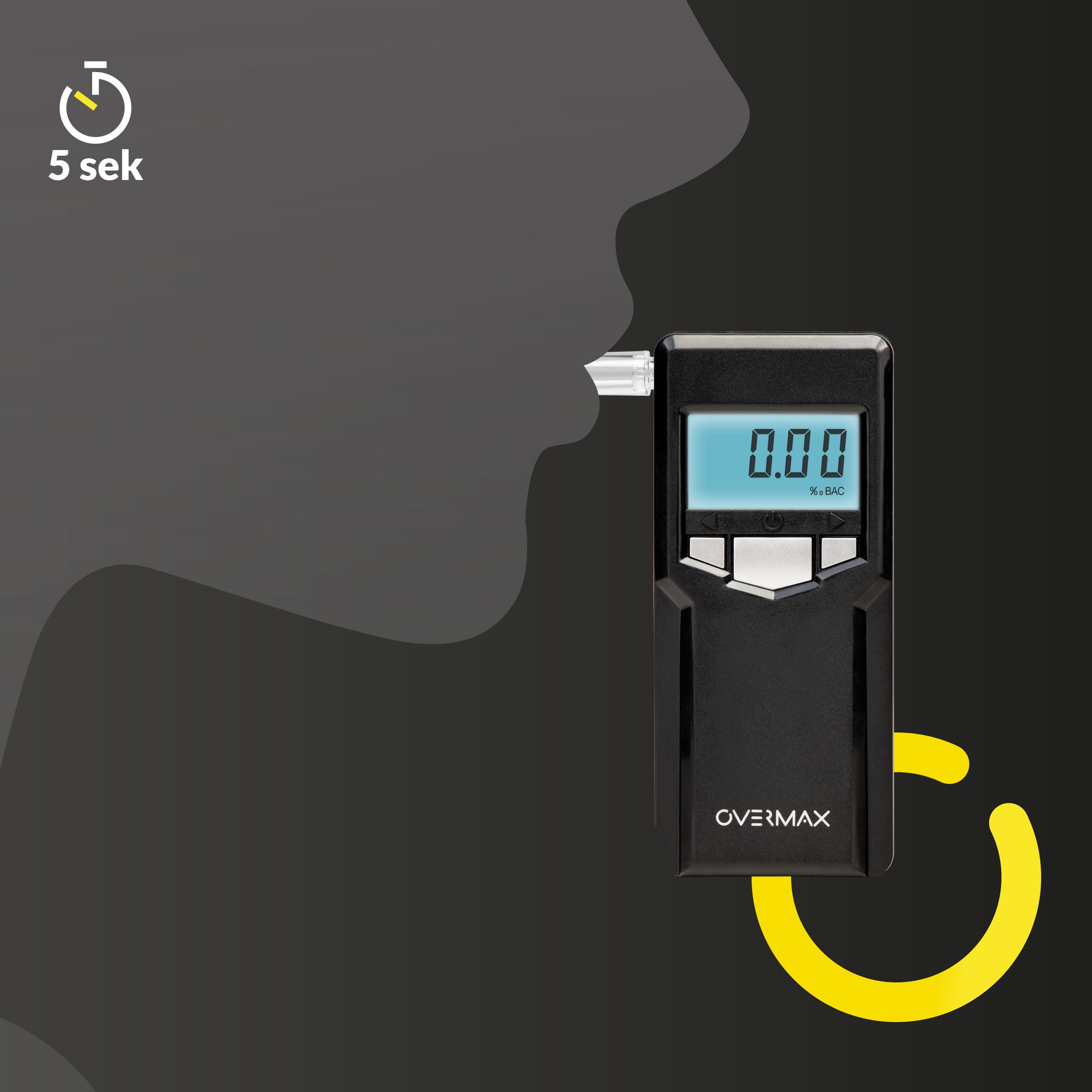PROFESJONALNY ALKOMAT POLICYJNY OVERMAX AD-06 + KALIBRACJA + USTNIKI 10szt Rodzaj elektrochemiczny
