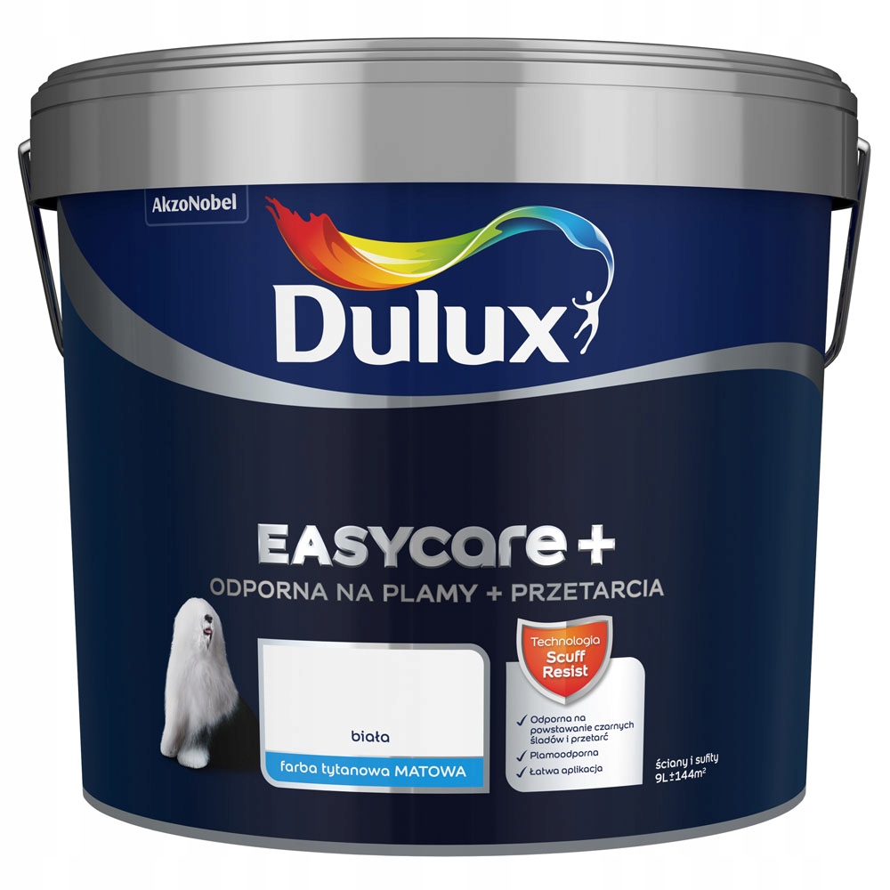 Dulux EasyCare Plus Farba Biela 9L