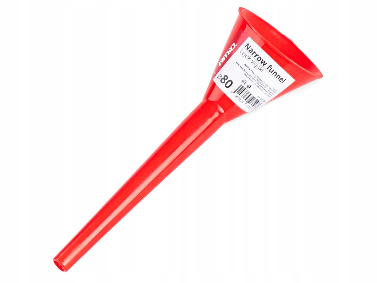 Lejek wąski skośny Amio 03148 29cm do oleju paliwa cieczy