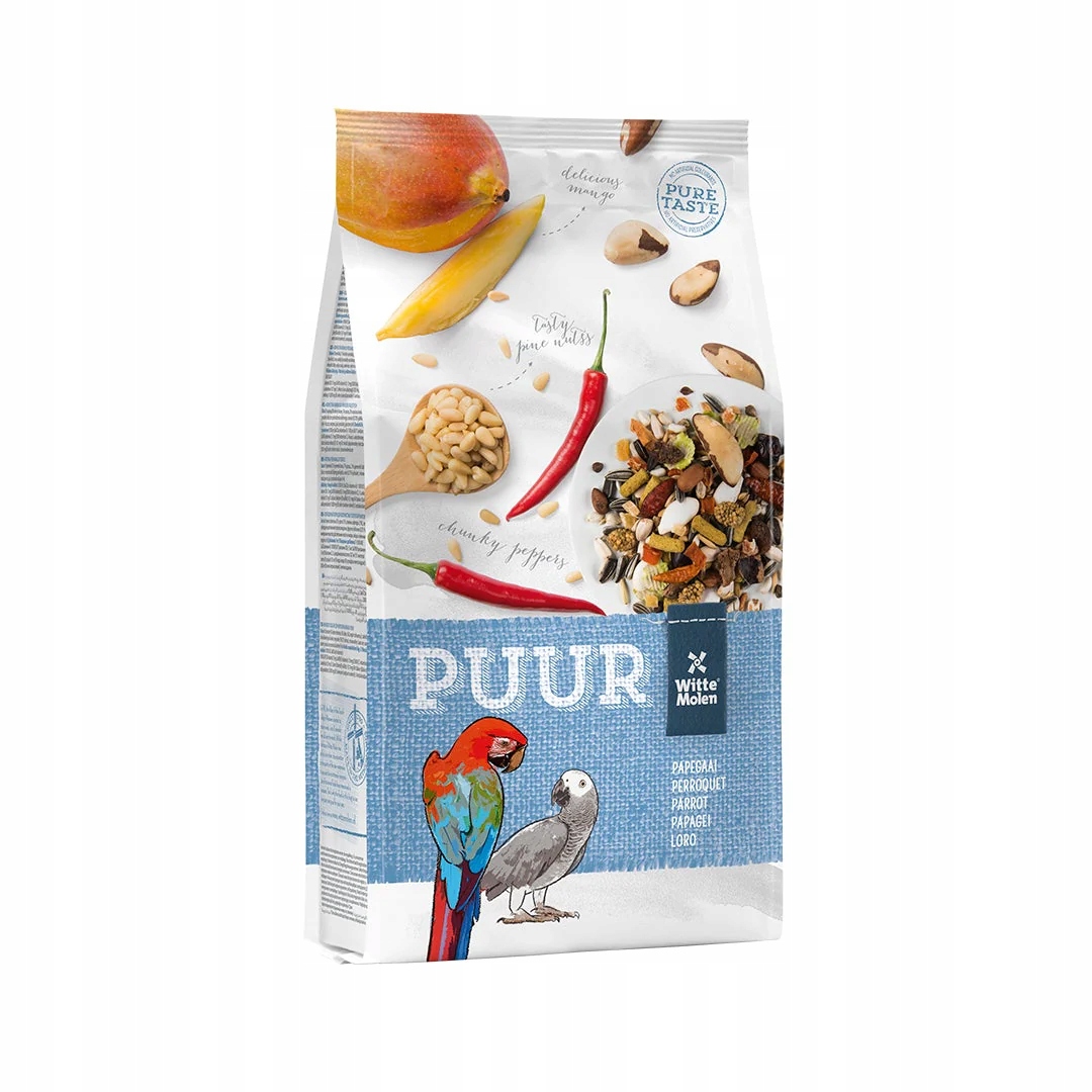 Witte Molen Puur Parrot 2 kg krmivo určené pro Ar, Žako, Amazonky a i