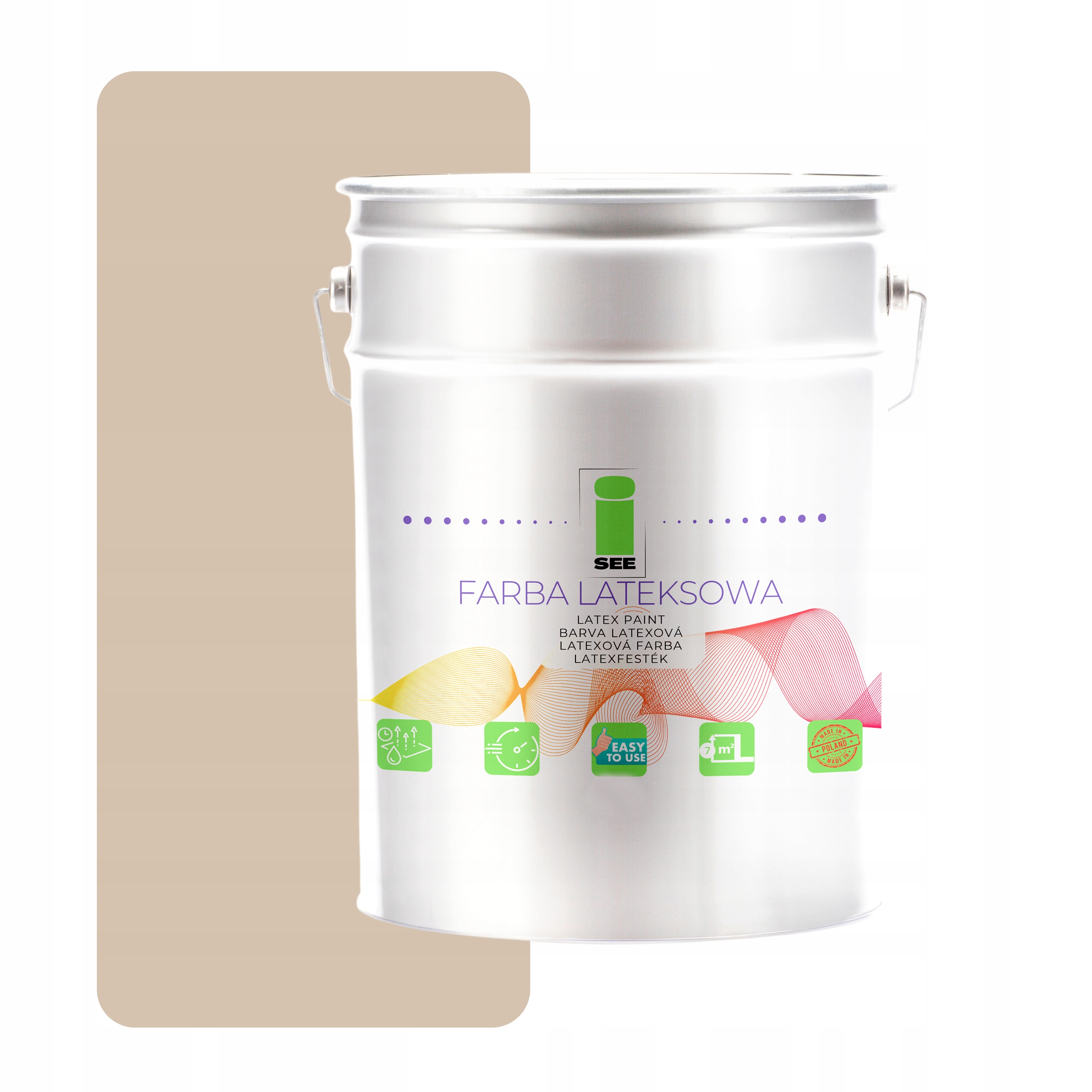 Latexová Farba Na Steny, Priedušná, Na Stenu, Béžová, 10 L, Hypoalergénna