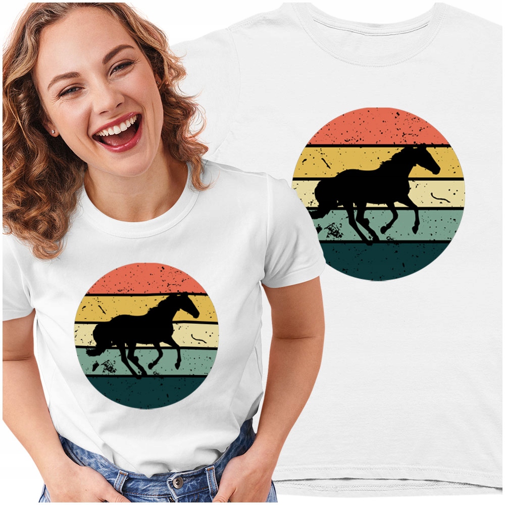 

Koszulka śmieszna Konie Vintage Horse Stajnia Xs