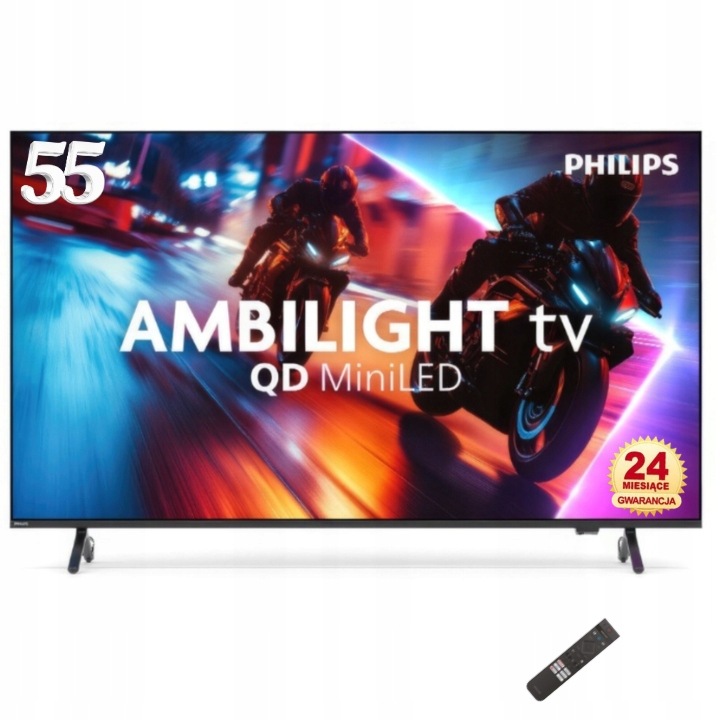 Telewizor 55" Philips Ambilight 4K Qd MiniLED Vrr 144Hz 55MLED920/12 Nowy