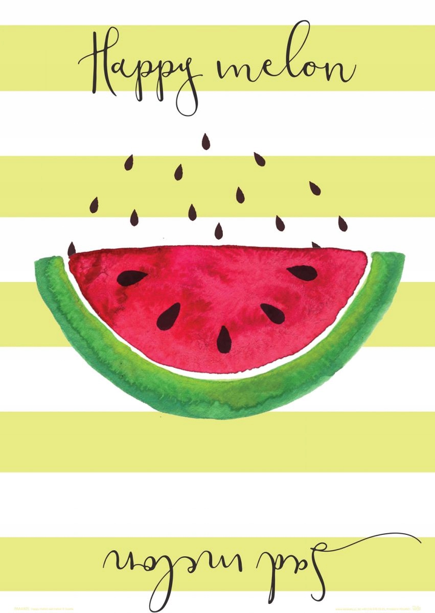 

Happy melon sad melon Plakat z arbuzem 29,7x42 cm