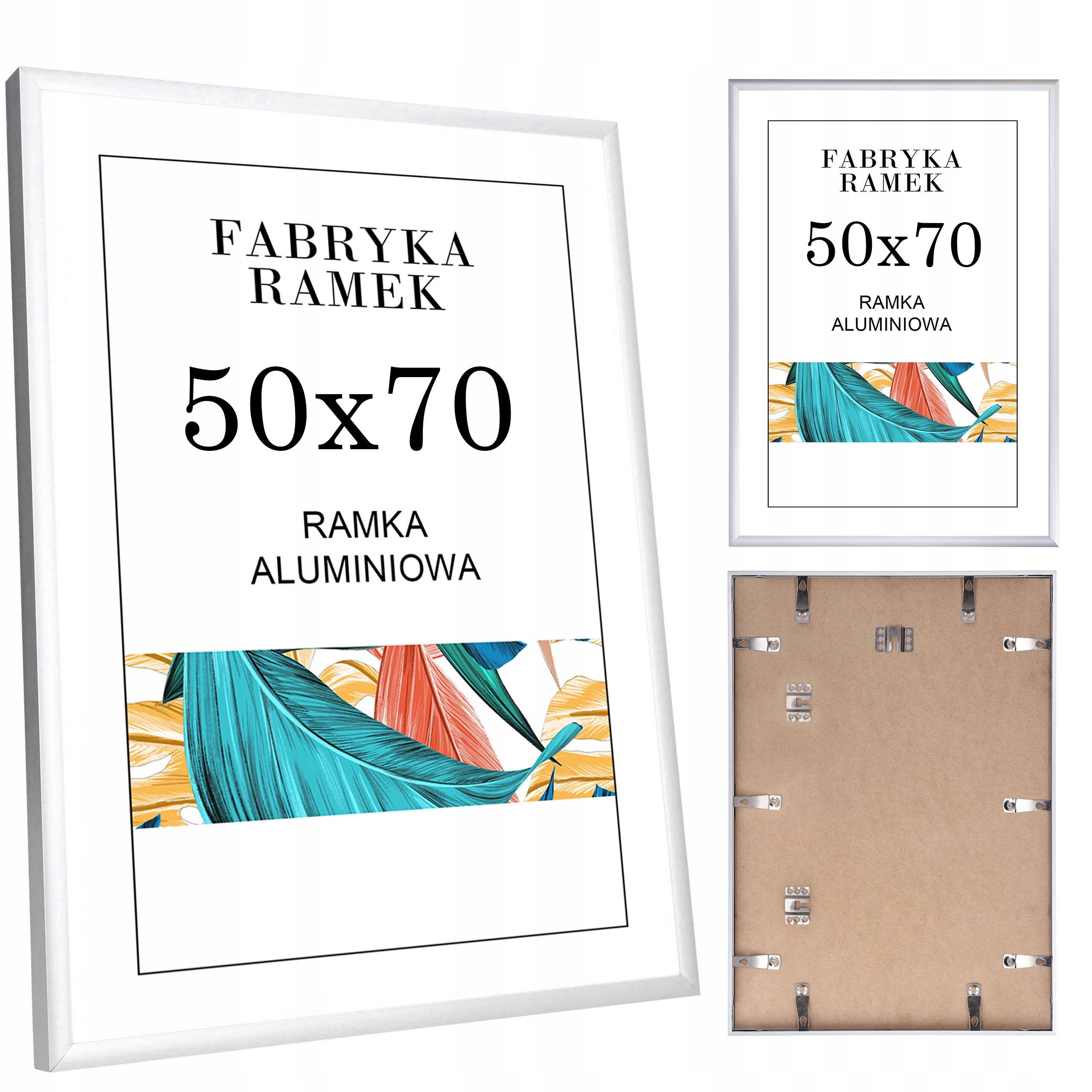 

Ramka 50x70 ramki na zdjęcia B2 aluminiowa srebrna