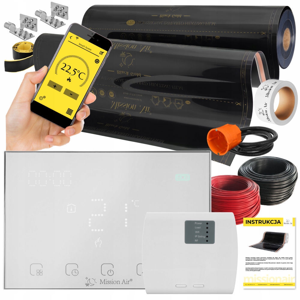 Set Fólie Vyhřívací Podložka Infračervená 3m² 160W