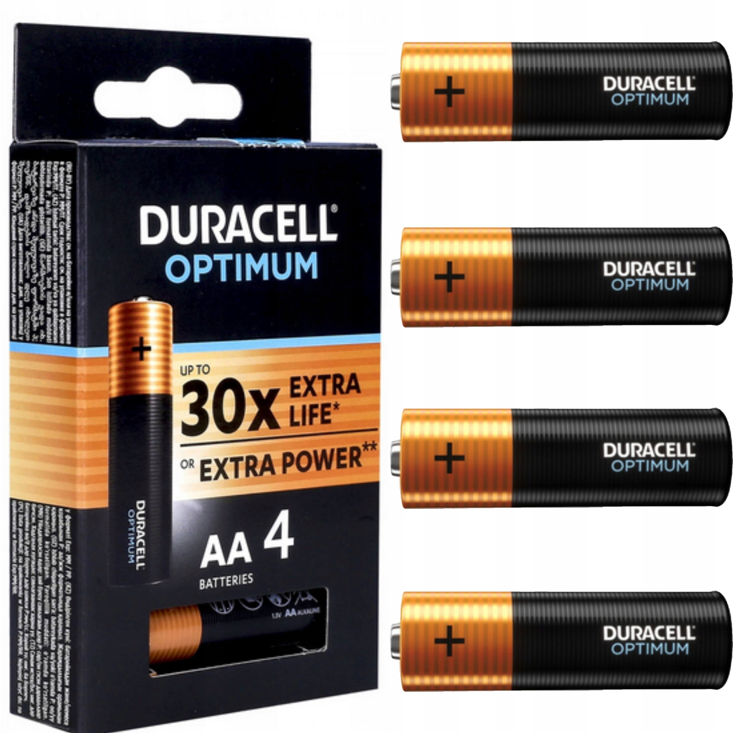 

Baterie Alkaliczne Duracell Optimum LR6 R6 Aa x4