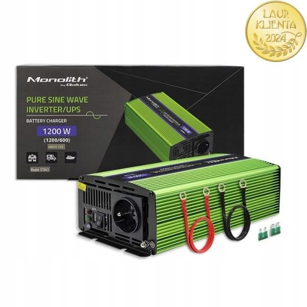 Monolith menič, využiteľný výkon: 600 W, vstupné napätie: 12 V Qoltec