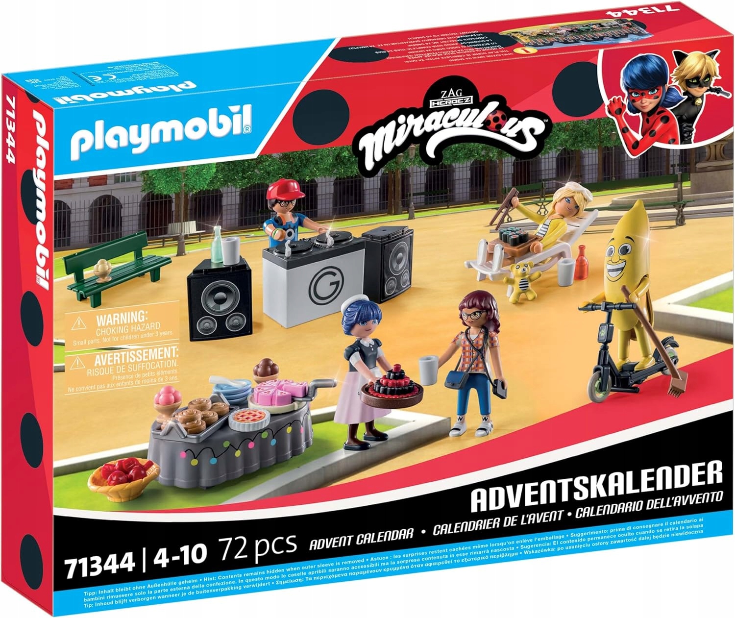 Адвент-календарь Playmobil Miraculous 71344 Пикник в Париже, 72 детали, от 4 лет