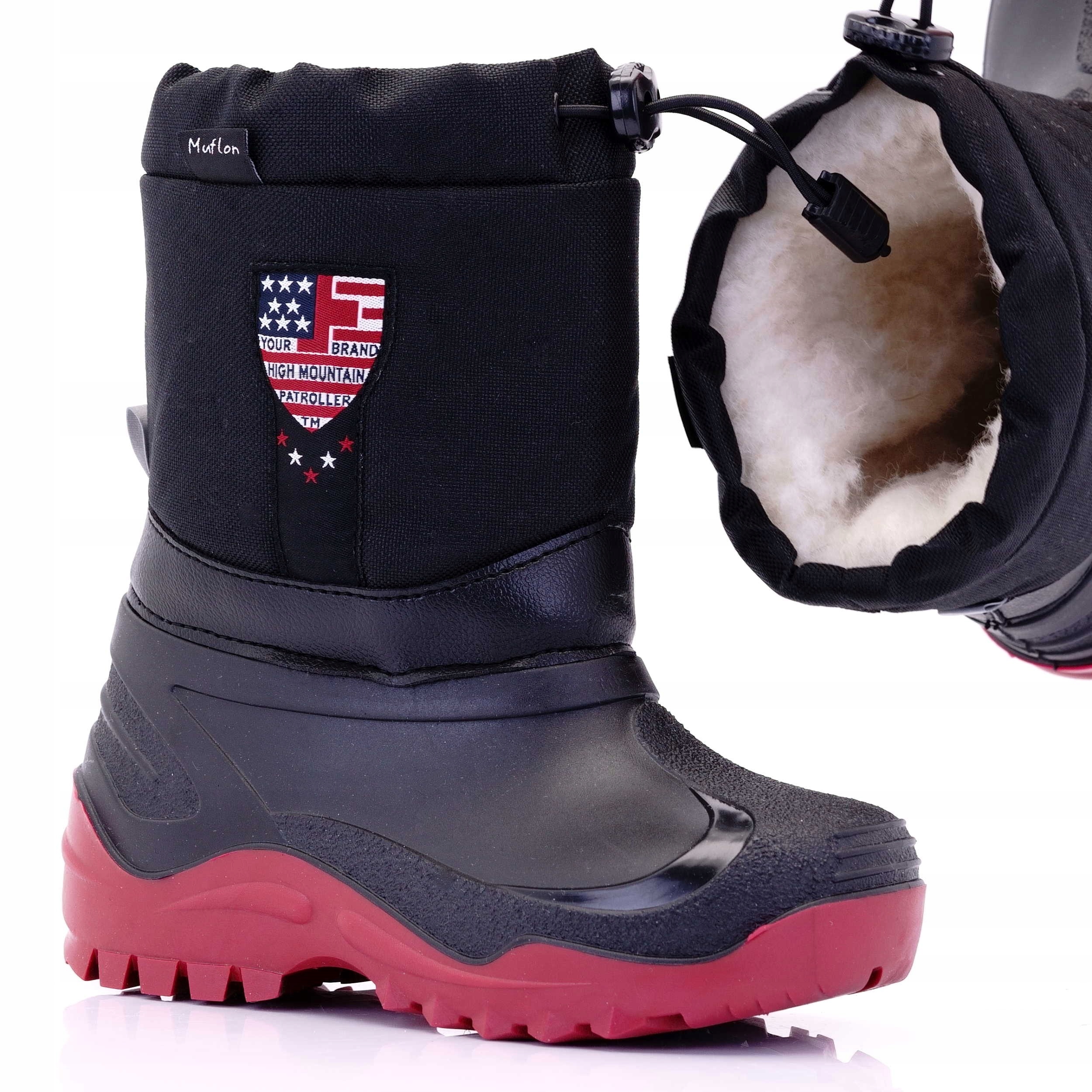 Renbut Muflon ŚNIEGOWCE BUTY DZIECIĘCE WEŁNA 21/22