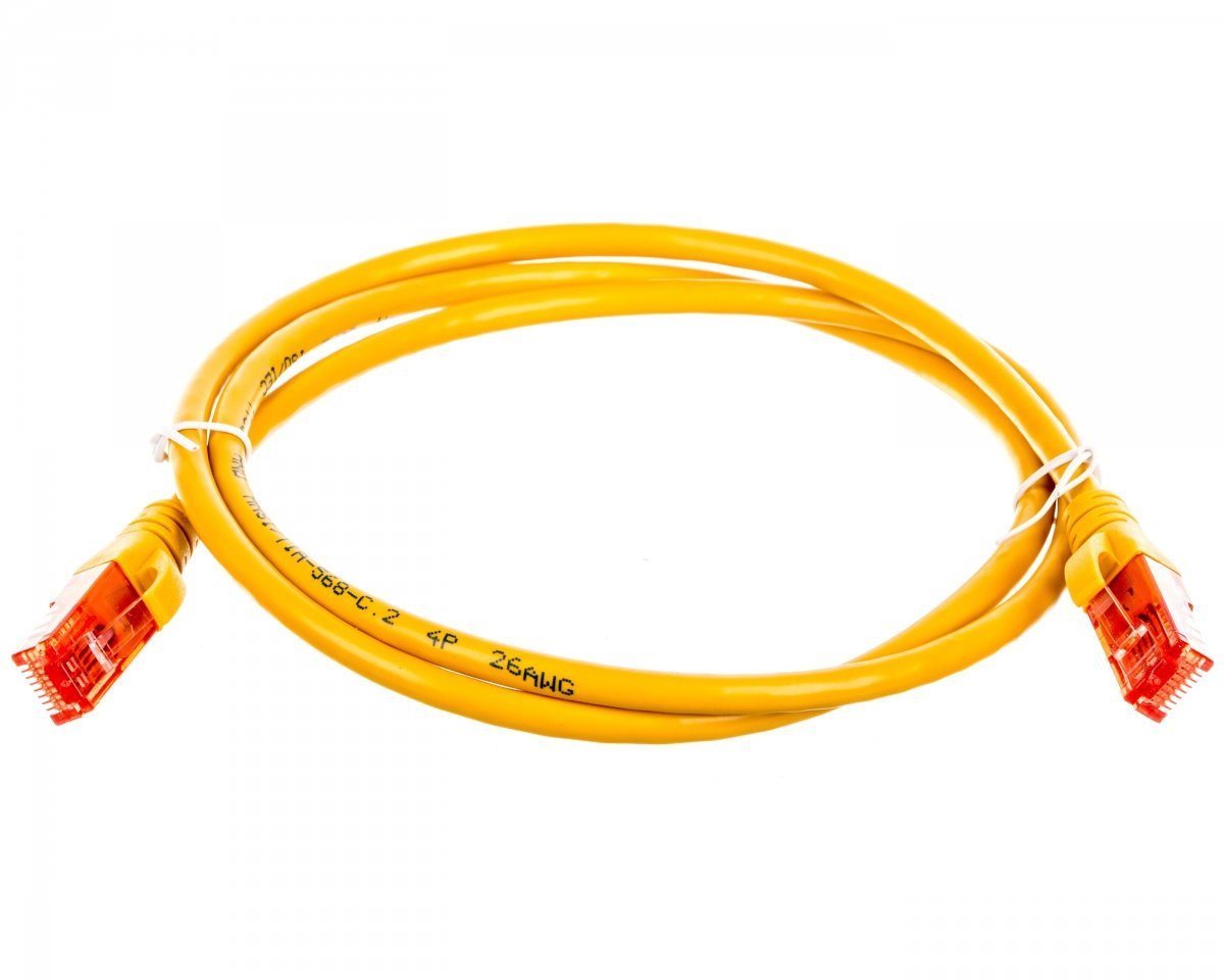 

Kabel patchcord U/utp kat.6 żółty 1m DK-1612-010/Y