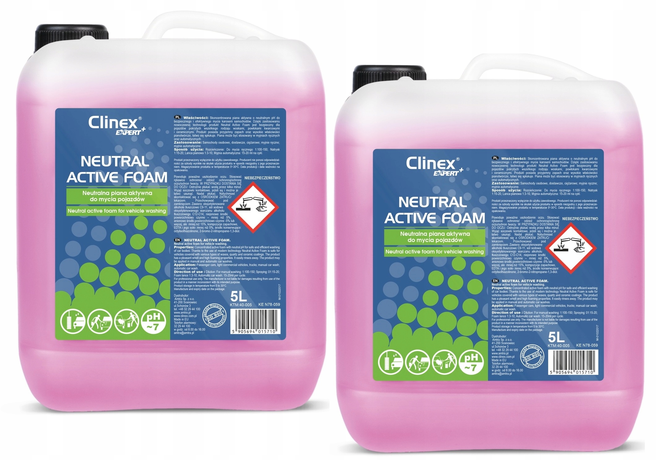 CLINEX EXPERT NEUTRAL ACTIVE FOAM 5L PIANA AKTYWNA DO MYCIA SAMOCHODU AUTA