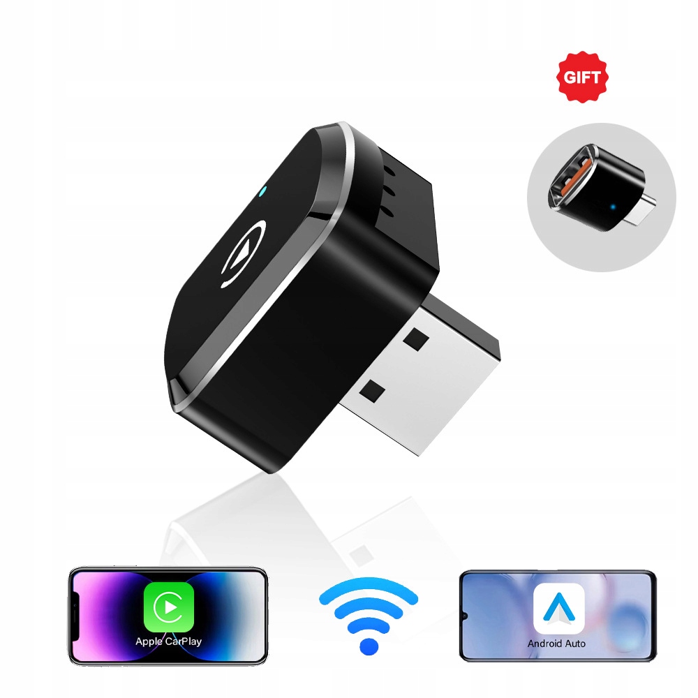 Adapter do samochodu bezprzewodowy CarPlay Android Auto USB