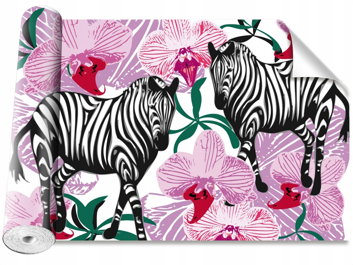 

Tapeta Samoprzylepna Zebry Kwiat orchidei 104x70