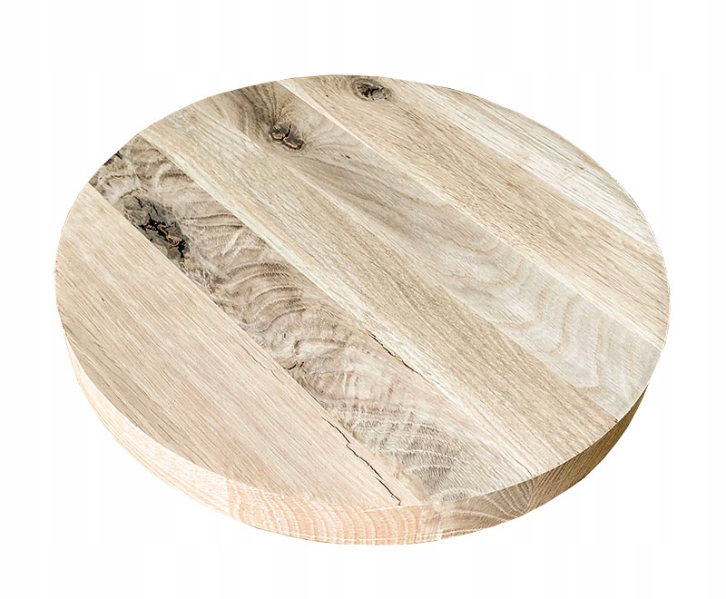 Dubová deska kulatý fi90 cm o tloušťce 2 cm Rustikal dubové lepidlo Dub Litý
