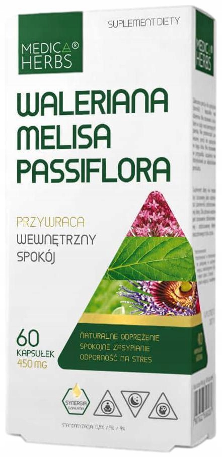 

Medica Herbs Waleriana Melisa Passiflora 60K