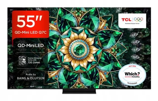 Televízor|TCL|55"|4K Ultra HD|3840 x 2160 pixelov|Plochý|16:9|QD-Mini LED|55Q7C