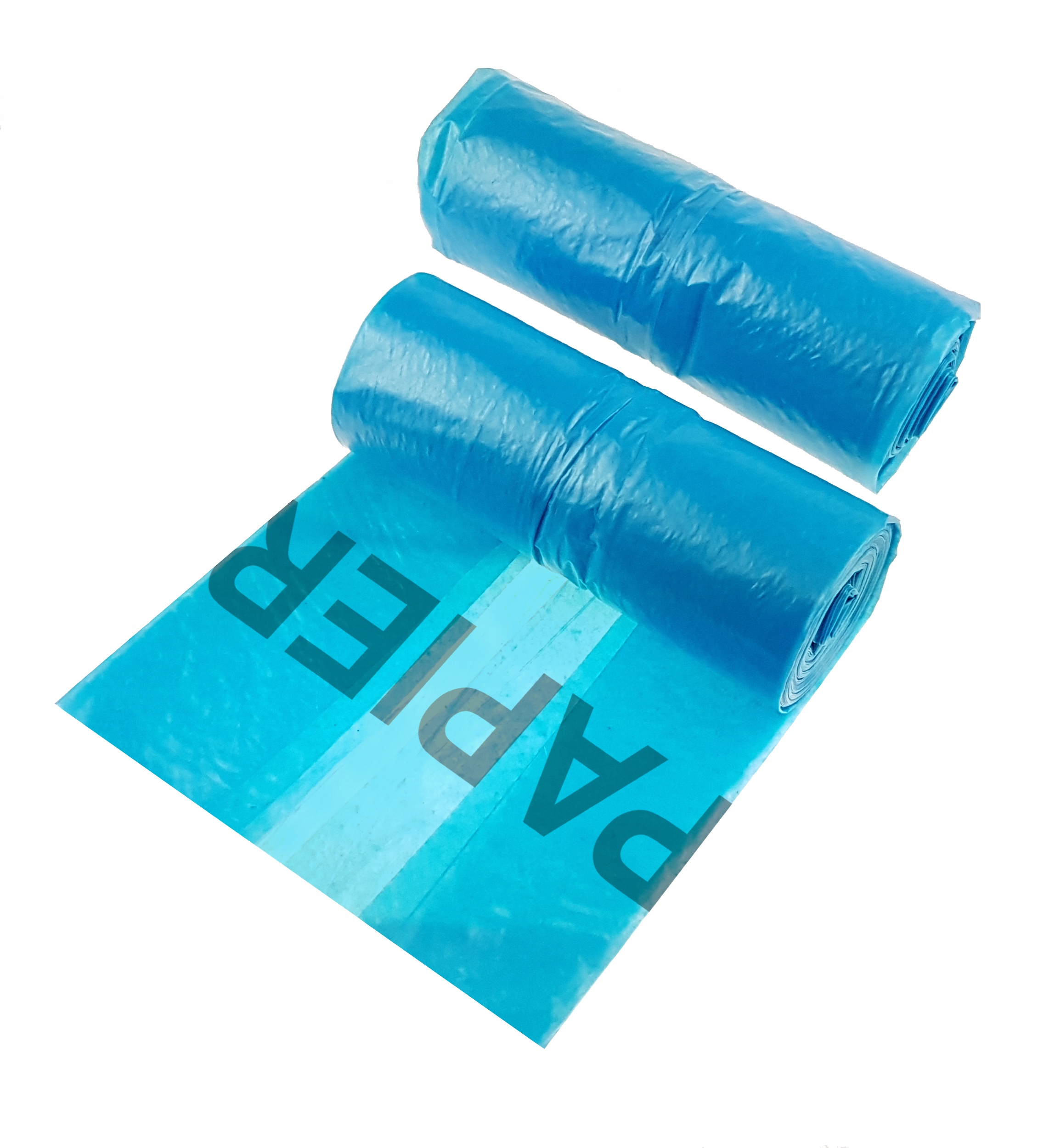 Worki do segregacji 120L niebieskie Papier 100 szt. (10 rolek) 30 mikronów