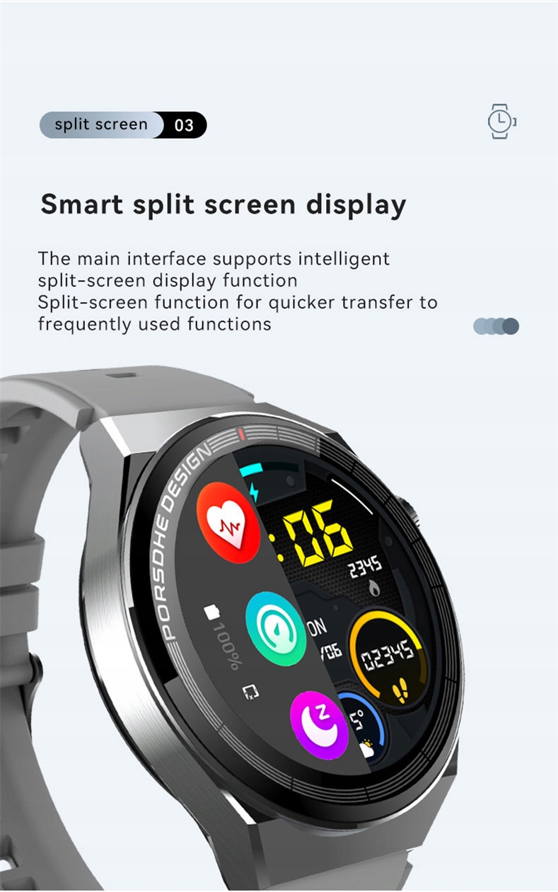 Smart Watch Heart Rate Blood Monitor Pressure Marka bez marki