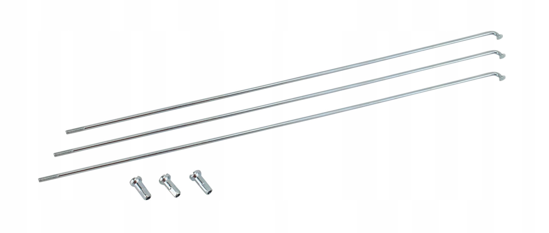 Szprycha rowerowa srebrna 298mm nakrętki 1szt, 34198