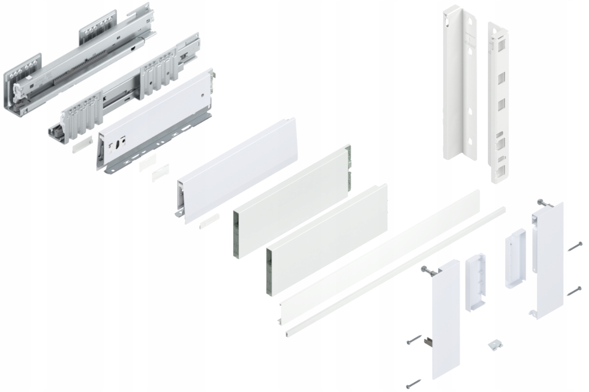 Blum Zásuvka Merivobox 270 Vysoká E vnútorná Biela 40 kg