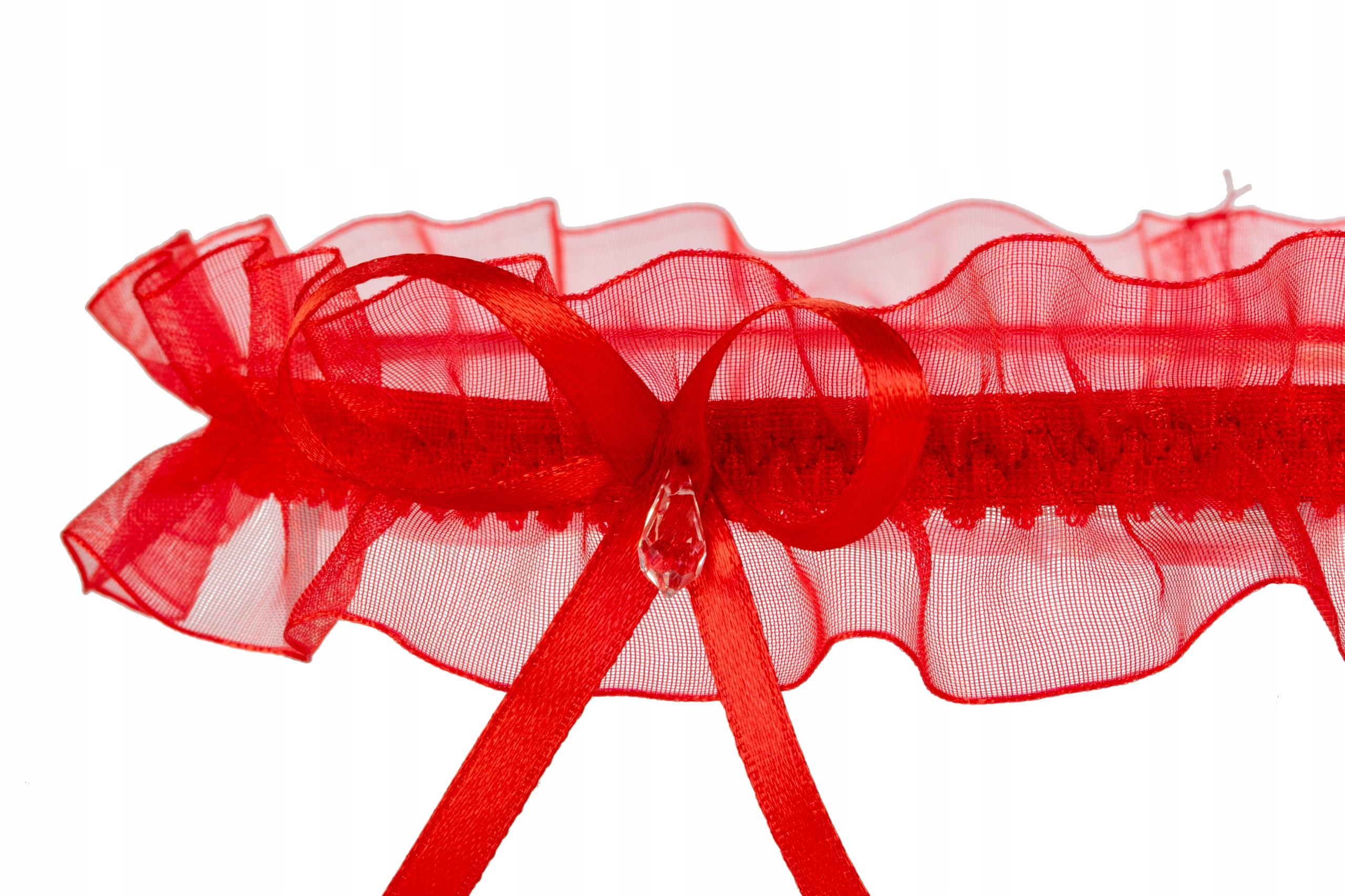 CZERWONA PODWIĄZKA szyfon z silikonem i kryształem STUDNIÓWKA EAN (GTIN) 5902578968711