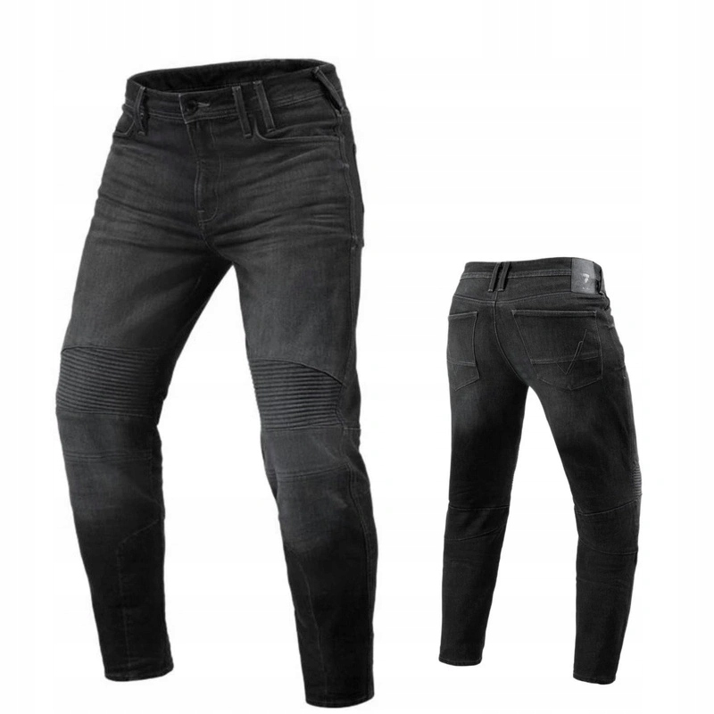 Pánske motocyklové džínsy Revit Moto 2 Dark Grey Used šedé chrániče