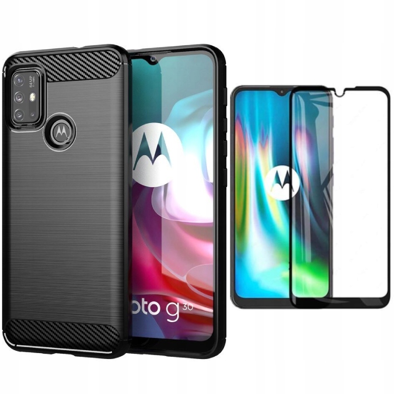 

Etui Pancerne Carbon Do Motorola Moto G10 + Szkło