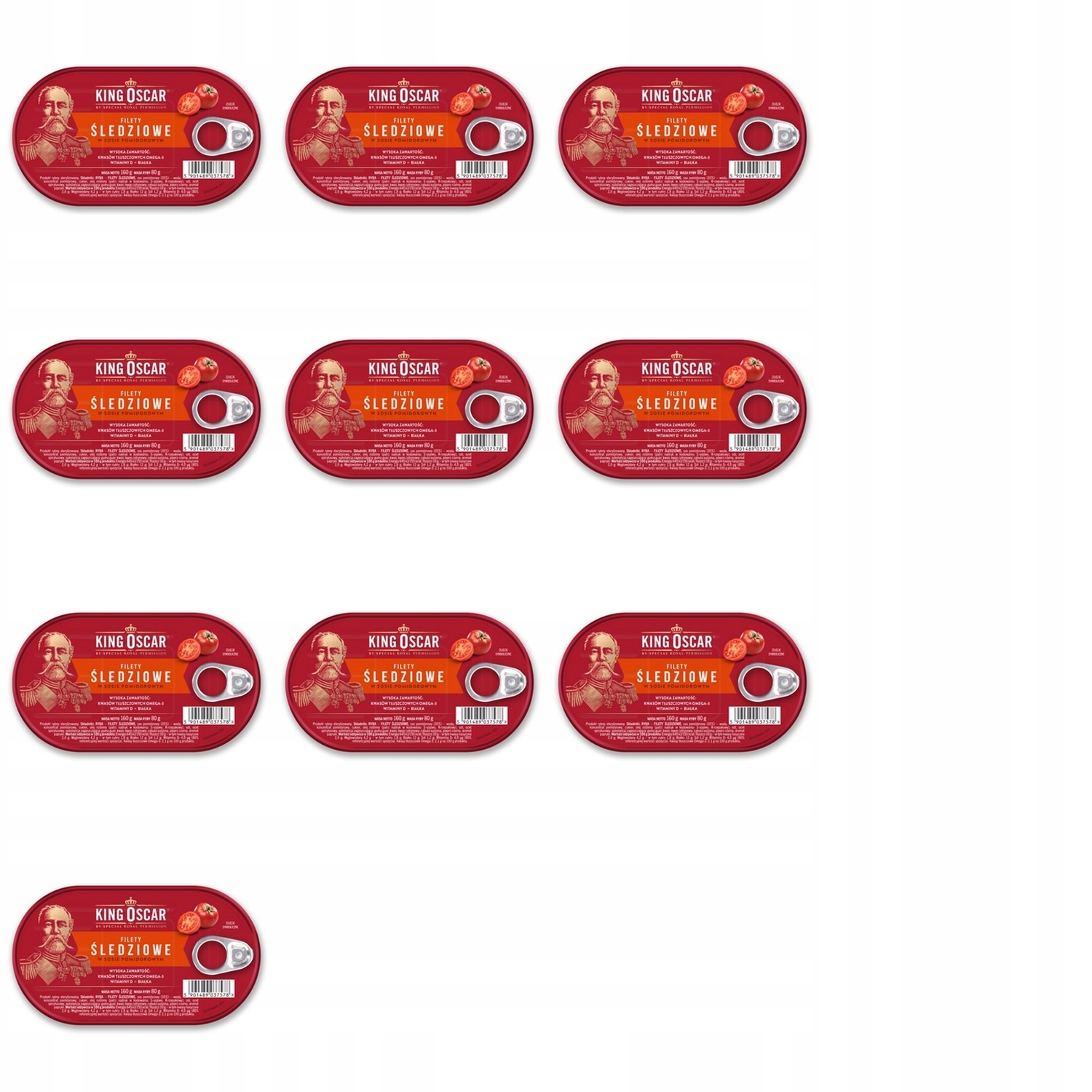Levně 10 x 160 g King oscar sleďových filé v rajčatové omáčce