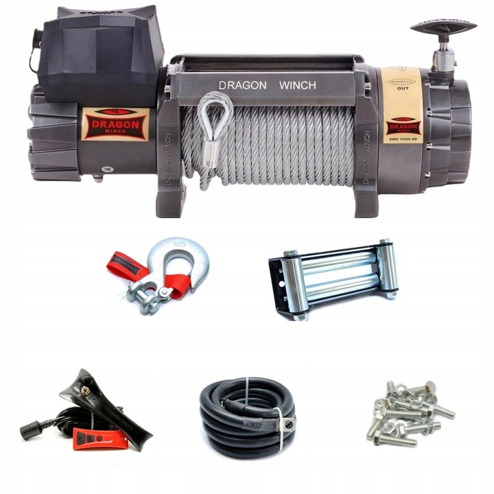 Dragon Winch Navijak Dwh 15000 Hd 12V 28 m Oceľový 6,9T v Teréne