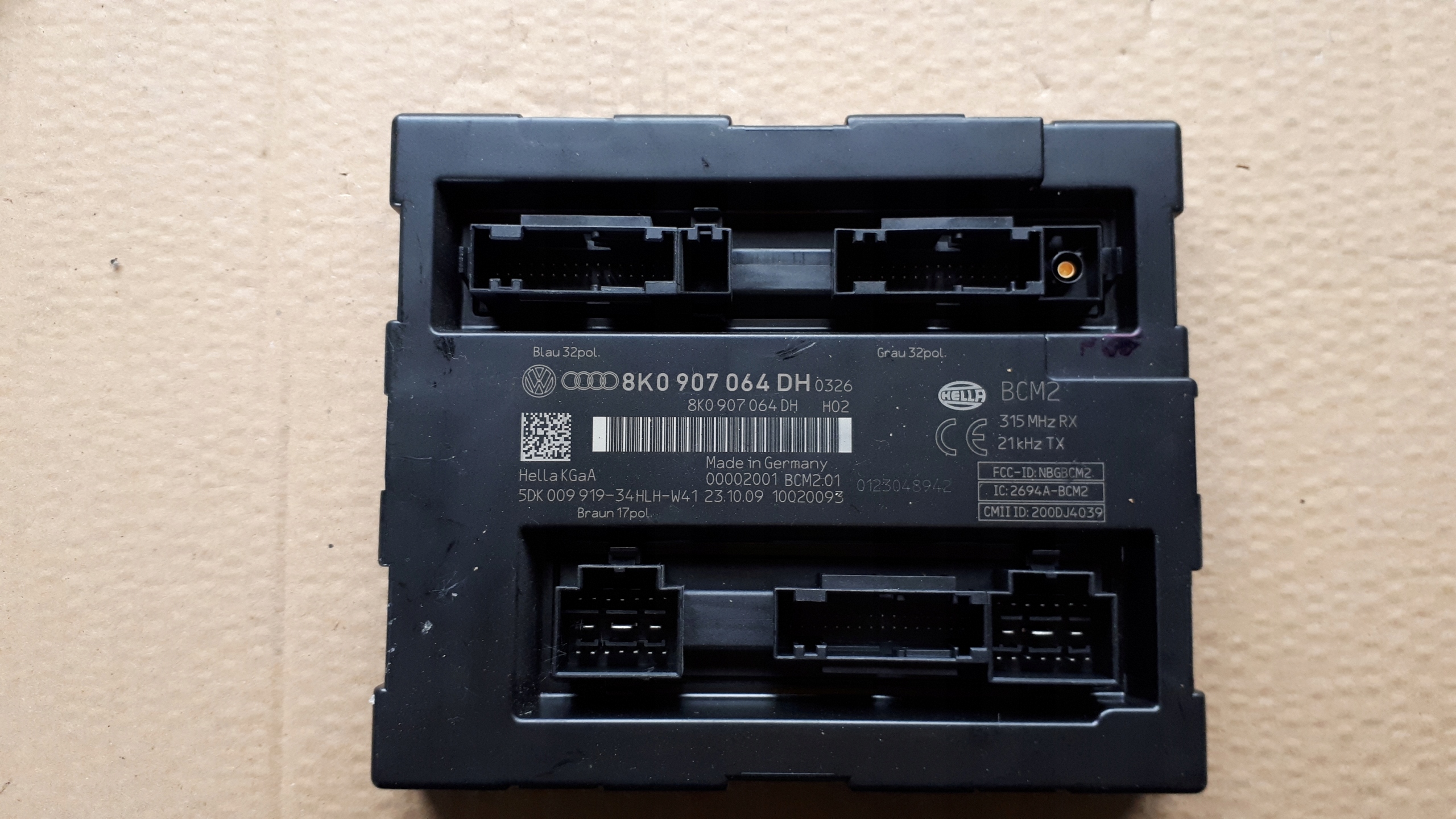 S4 B8 A4 module control unit KOMFORTU 8K0907064DH A5