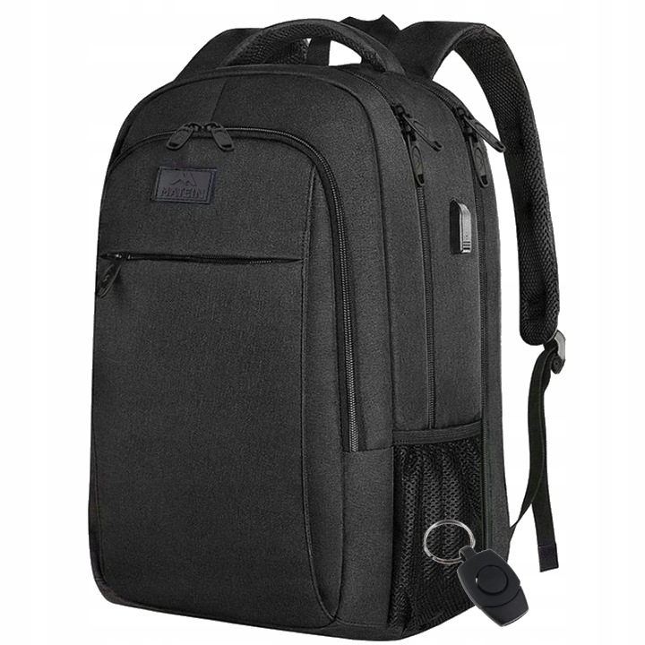 Plecak Matein na laptopa 17,3" 35L biznesowy miejski pojemny czarny z Usb