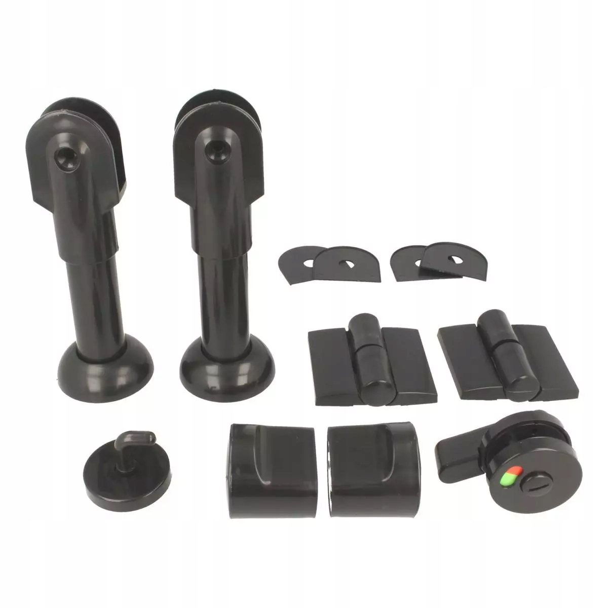 Kování pro sanitární Wc kabiny Hakner 16-18 mm černý levý komplet