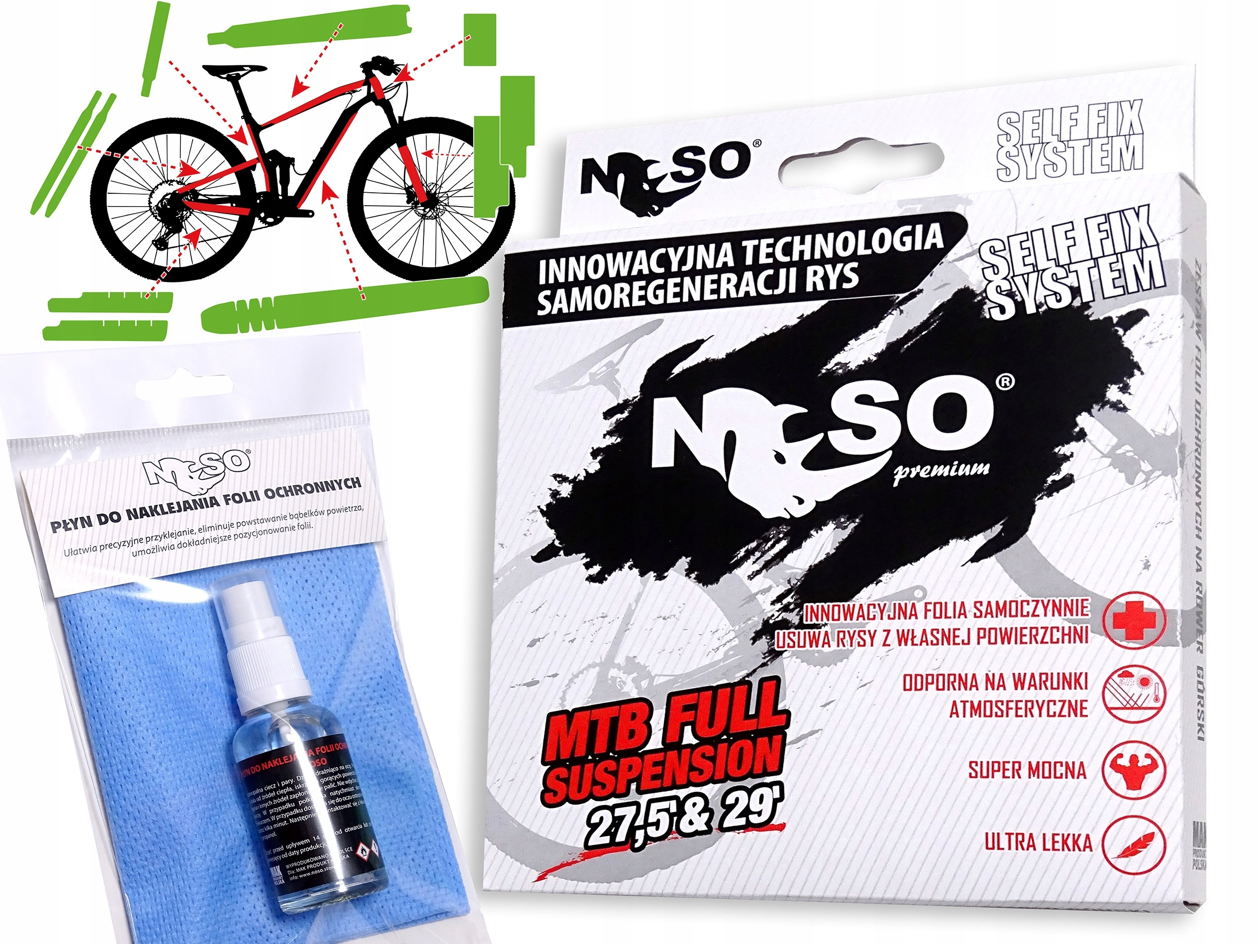 Fólie na Mtb kolo Full zestw XXL|fólie Mat s-reg Ppfh Premium