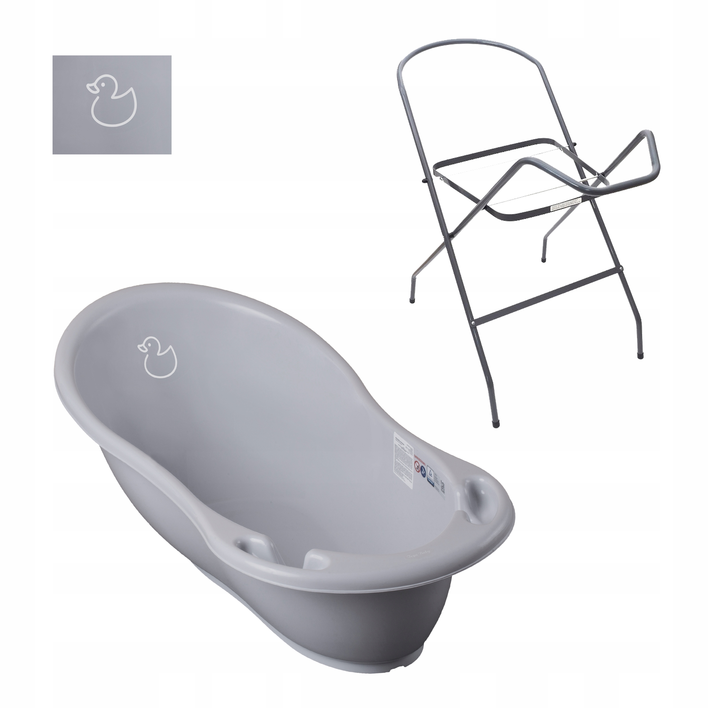 WANIENKA DLA DZIECKA TEGA BABY "ZESTAW 2w1" DO KĄPIELI WANNA DUŻA + STOJAK Materiał tworzywa sztuczne