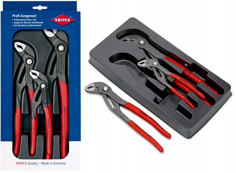 Knipex Sada Kleští Cobra 3ks 180/250/300 mm