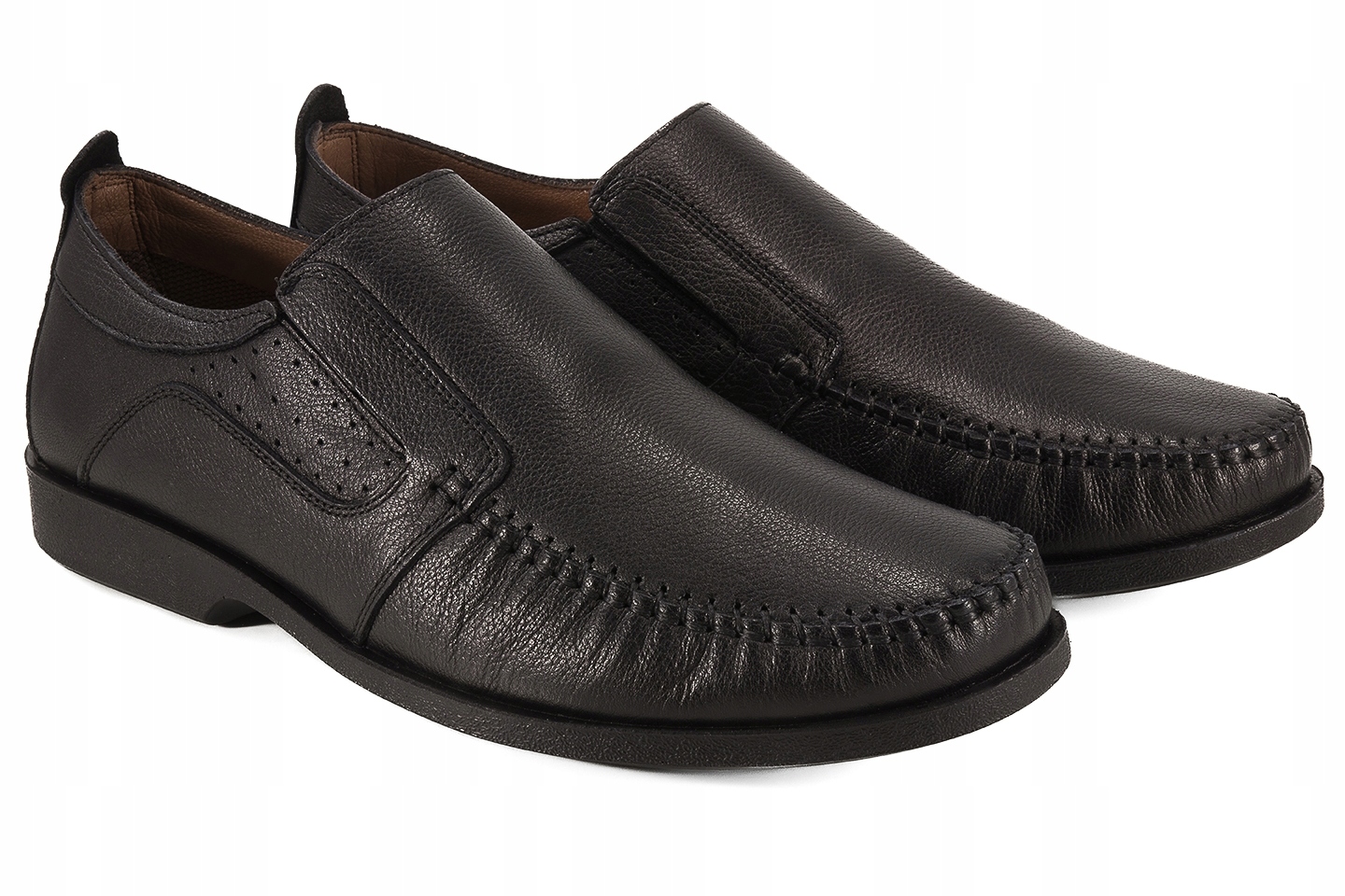 T.sokolski Sar W21-901 Kožené Pánské Mokasíny Návštěvní Polobotky černé 45