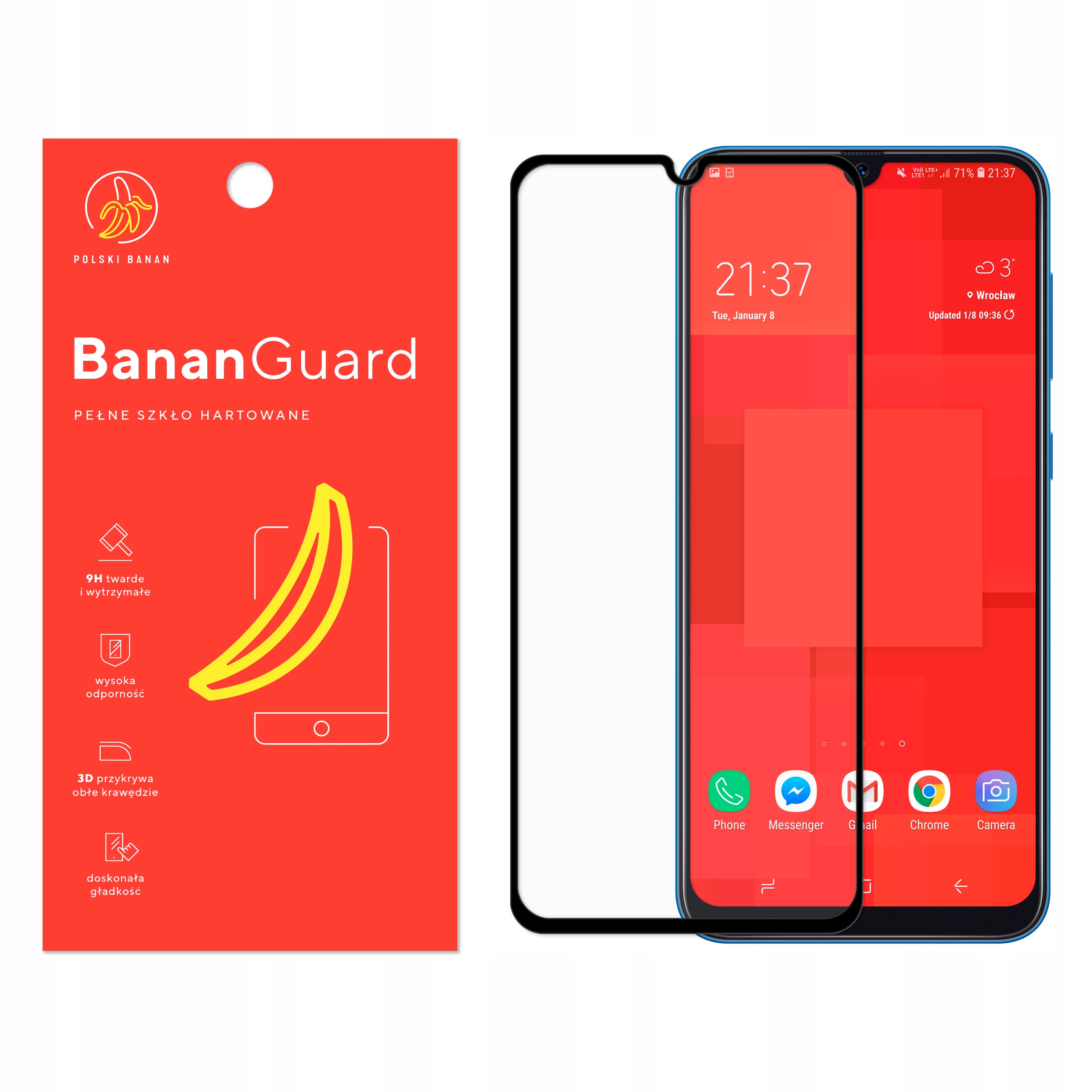 

Szkło Hartowane 3D Polski Banan do Samsung A50