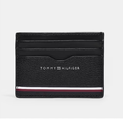 Tommy Hilfiger peněženka z přírodní kůže černá Cc Holder unisex