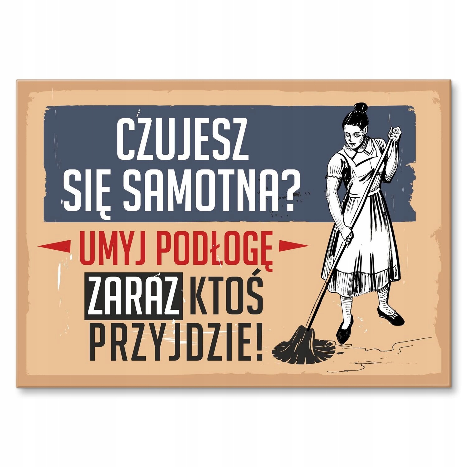 Kovový plakát Cítíte se osamělá Šidítko Plech 42 x 59,4 cm Dárek