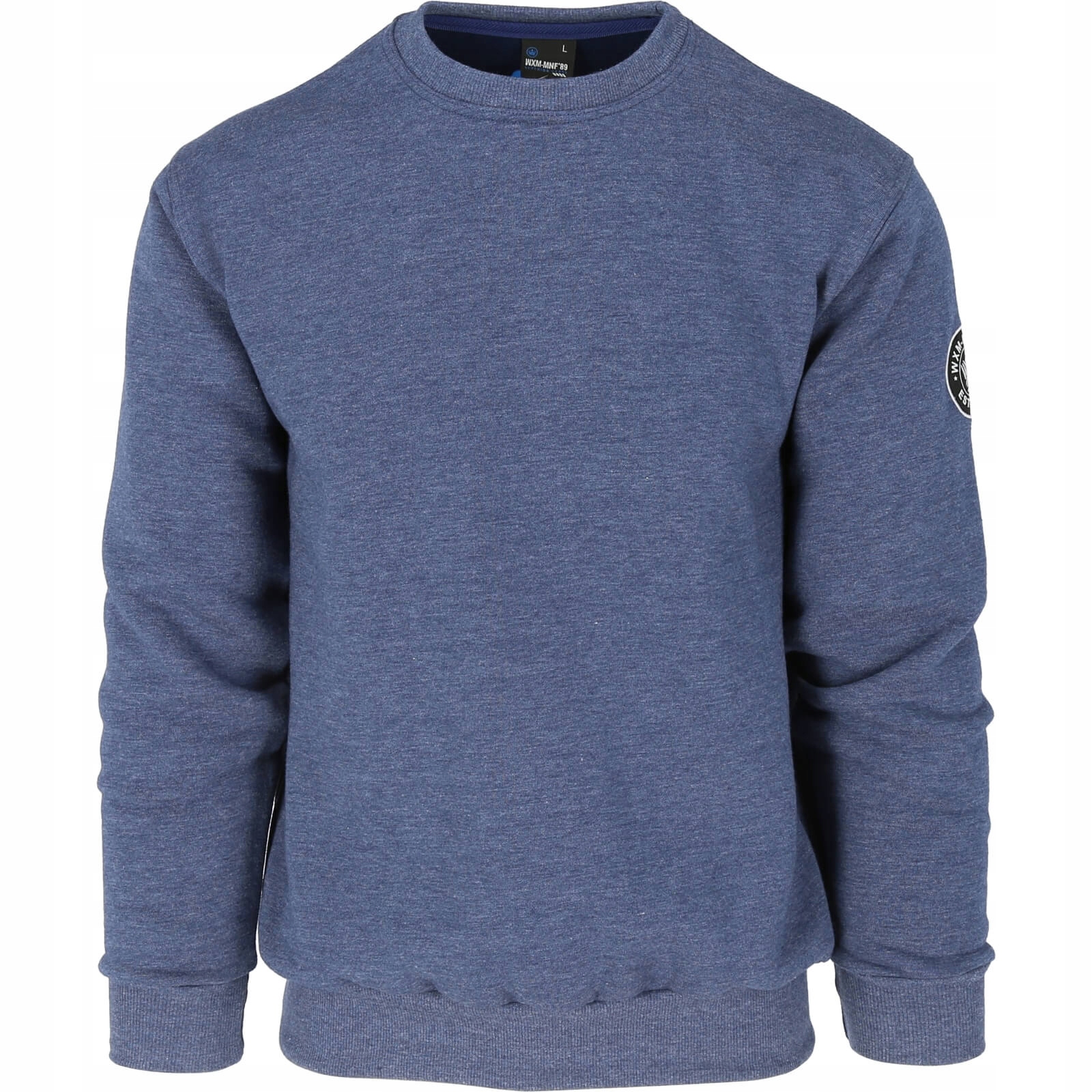 

Bluza męska gruba ciepła bawełna jeansmelanż_6XL
