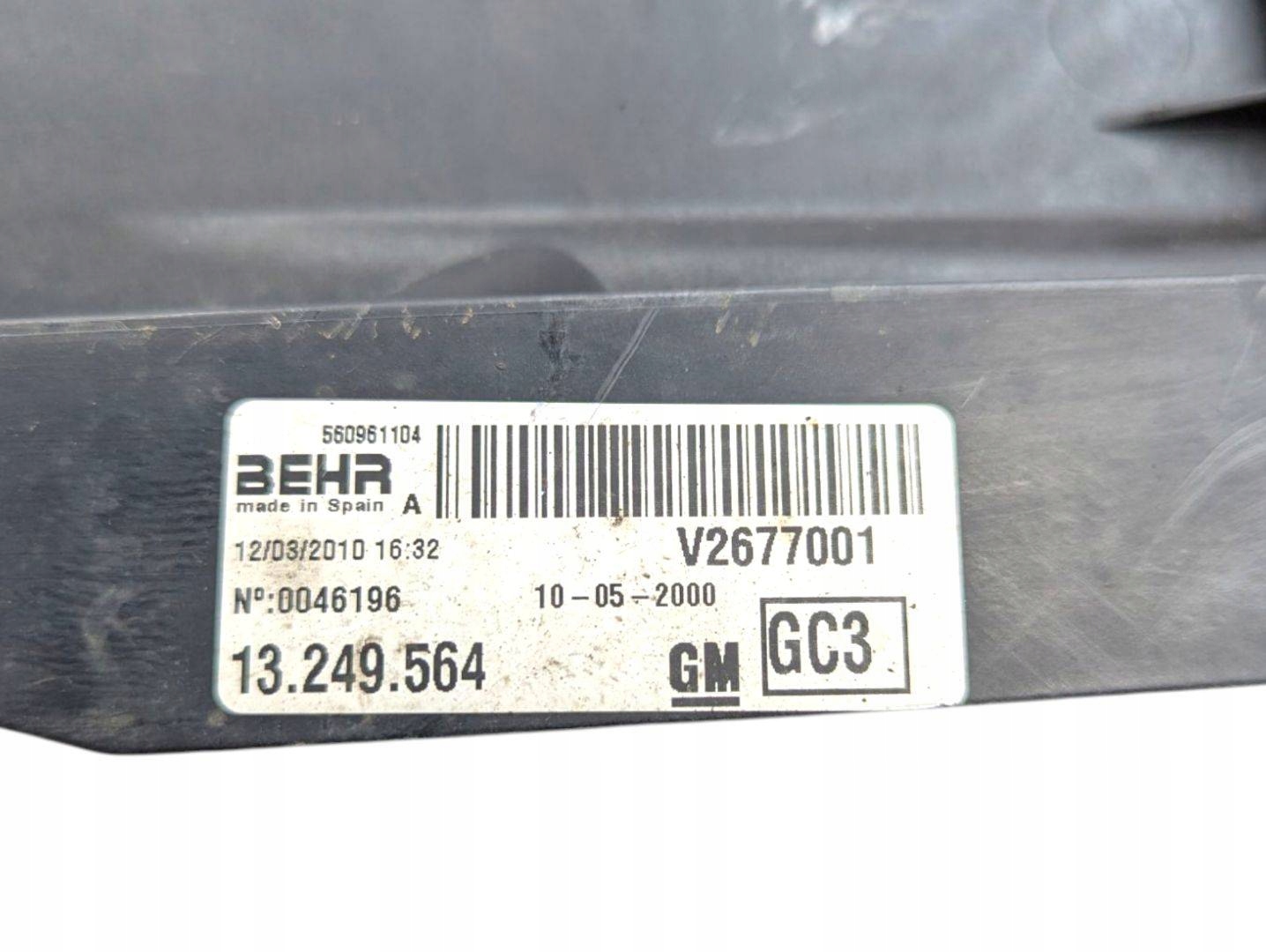 ventilátor chladiče Opel Corsa D 2010 13249564