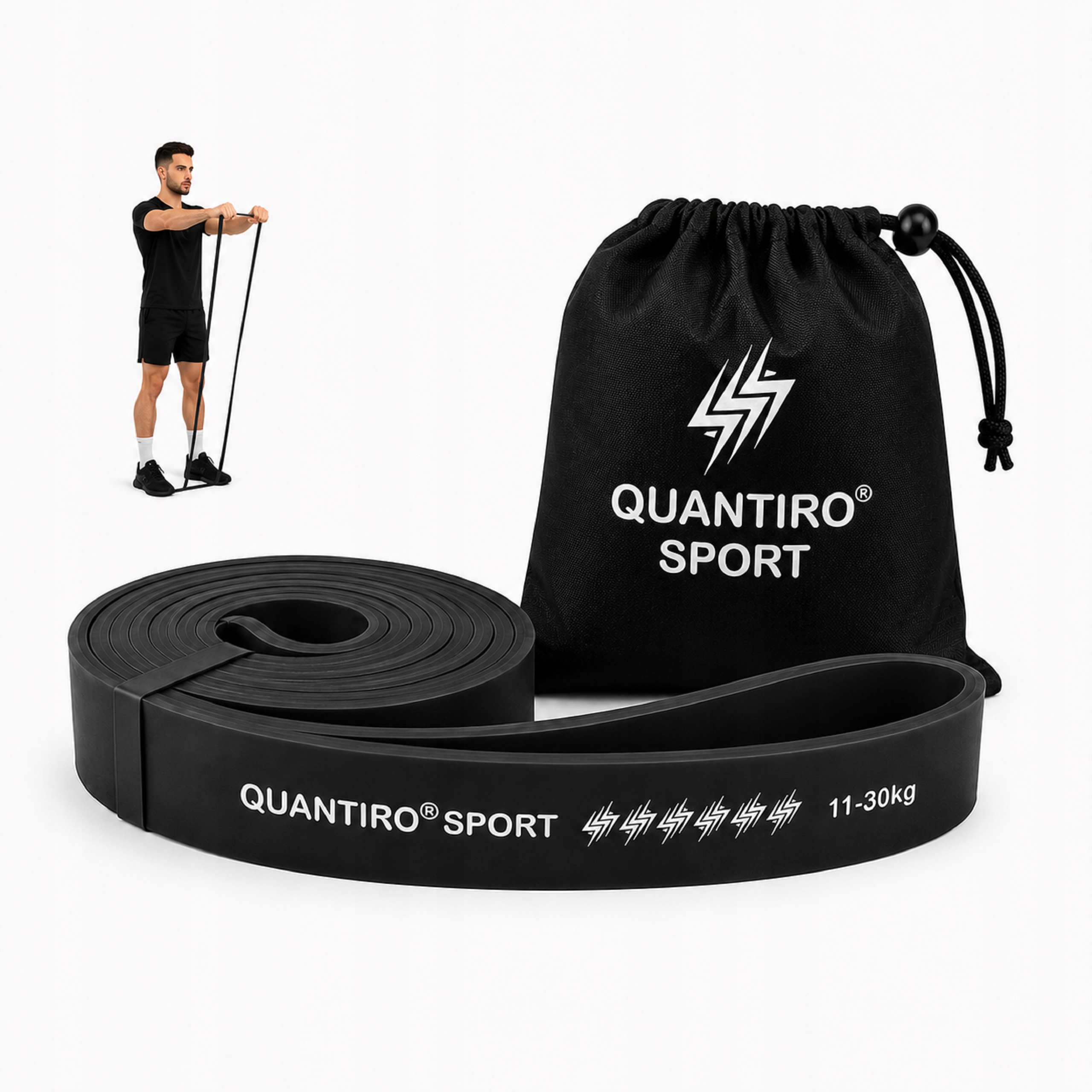 Taśma Oporowa Wytrzymała Guma Do Ćwiczeń Podciagania Power Band 11-30kg