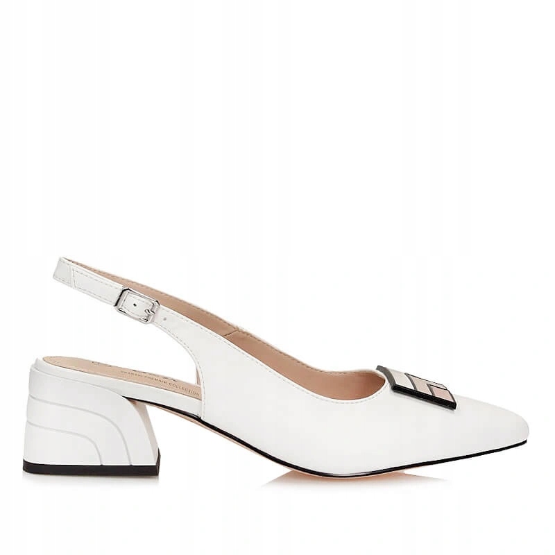 Dámské lodičky S.Barski CR61-3129 White, bílé sandály s odkrytou patou