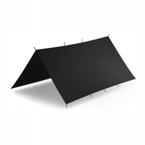 Plachta Bivaková Helikon Supertarp Polyester Ripstop Černá 3x3 m