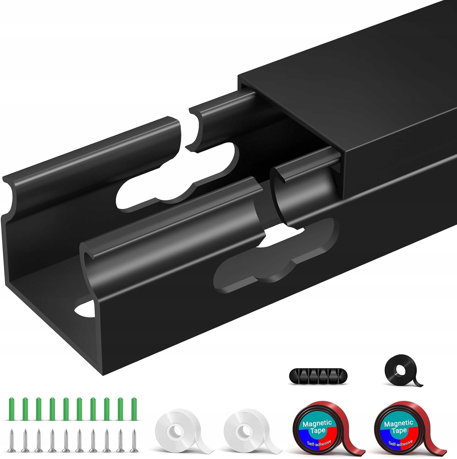 Magnetický Kabelový Průchodek, Organizér Kabelů Pod Stůl S Otvorem Pro Auto