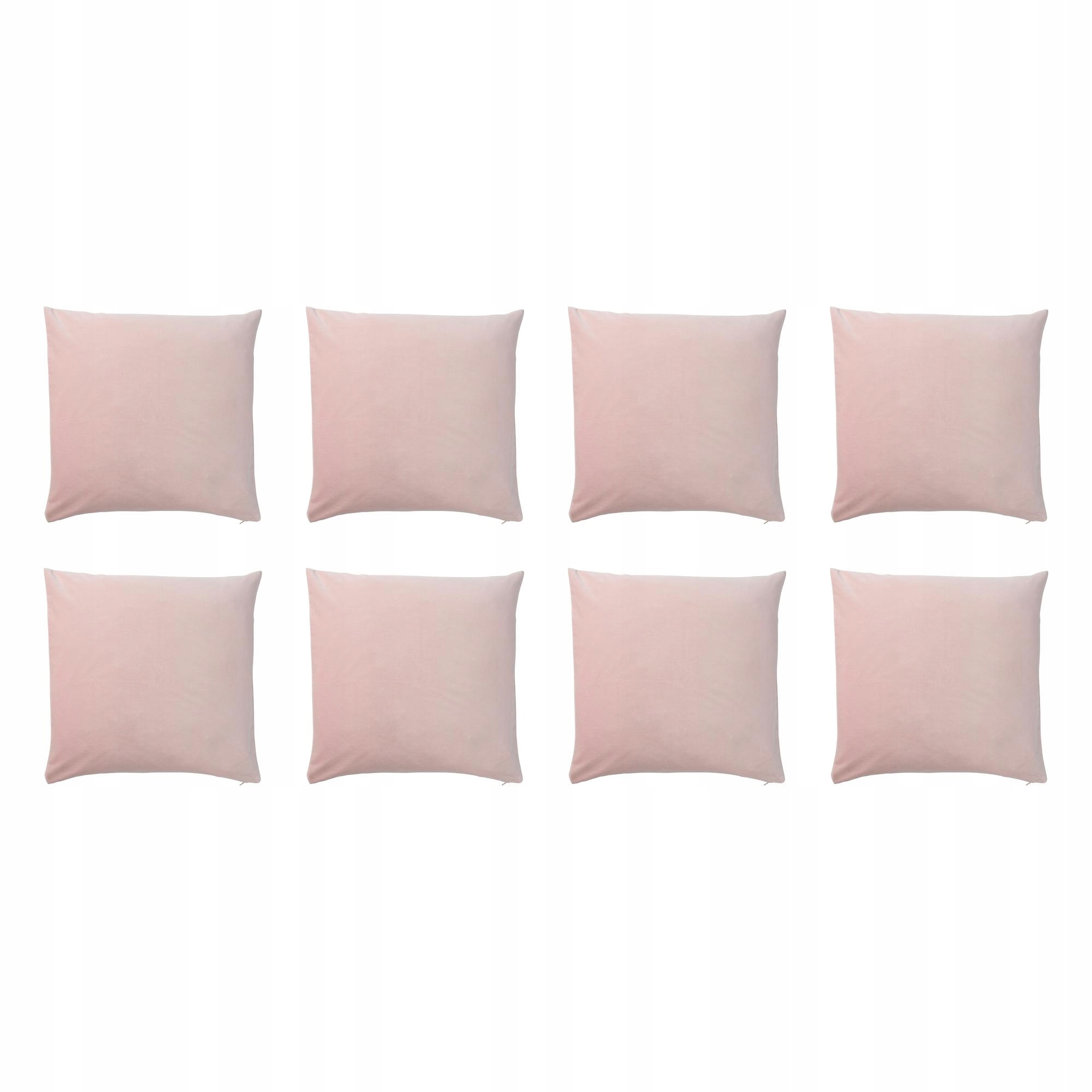 8 ks Povlak na polštář světle růžový 50x50 cm sametový Sanela