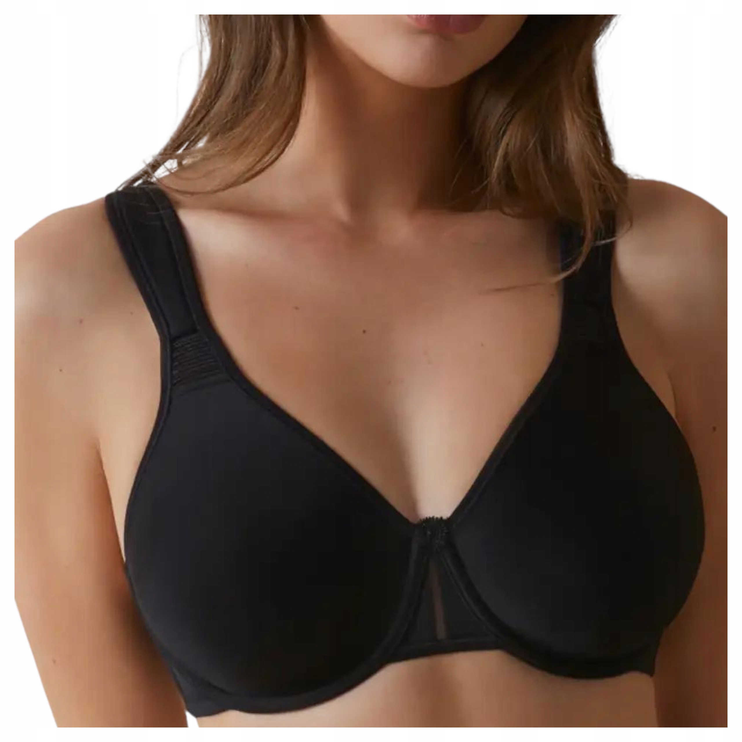 Podprsenka na širokých ramínkách hladká, pohodlná 95E Lorea černá