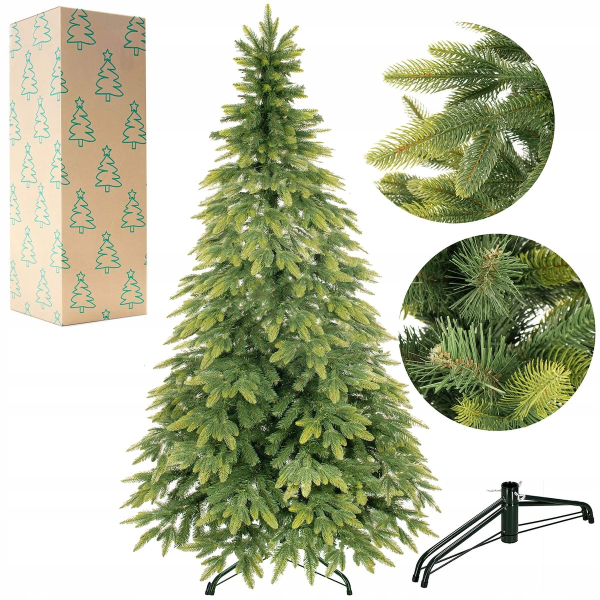 CHOINKA SZTUCZNA ŚWIERK DELUXE PE 180cm + STOJAK Typ świerk