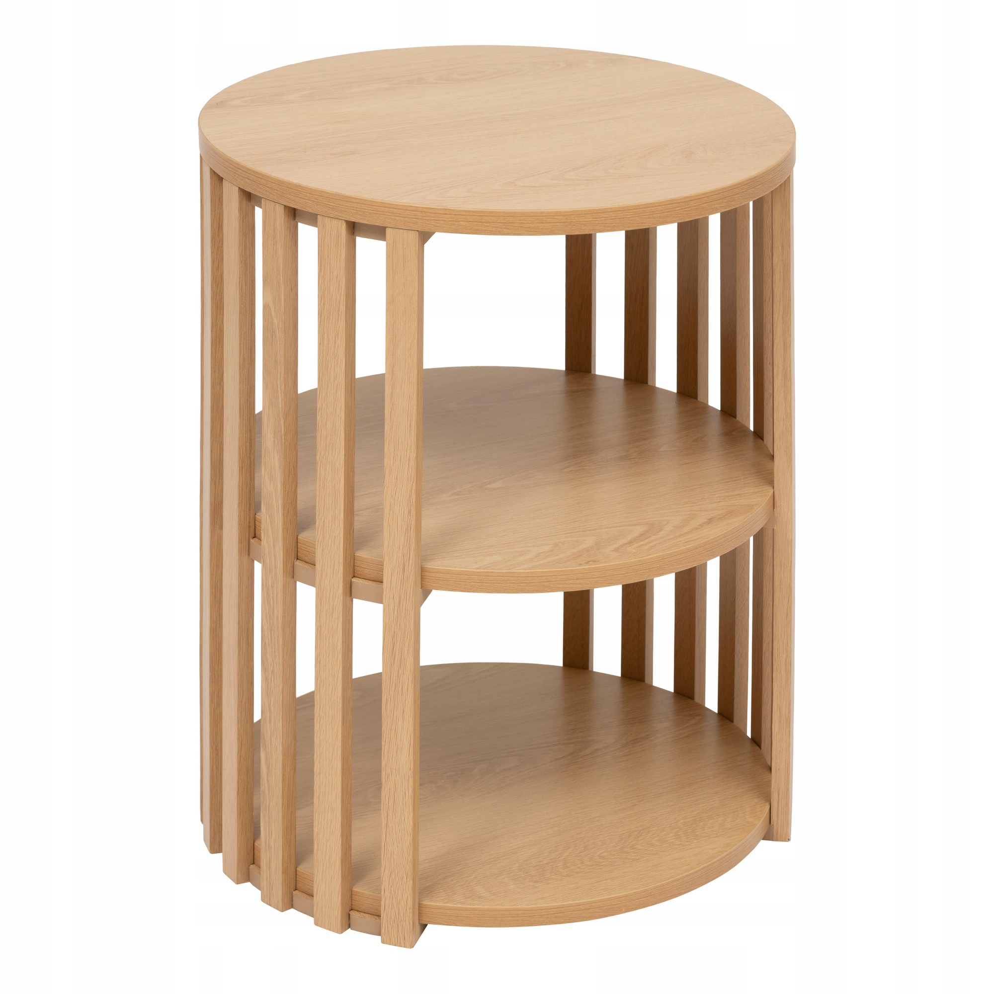 Noční stolek s lamelami a policí Slat, 48 cm